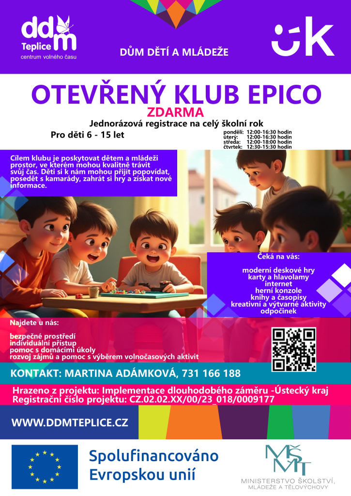 Otevřený klub EPICO opět otevřen