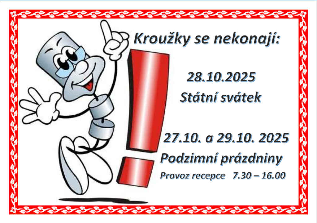 Provoz recepce - podzimky