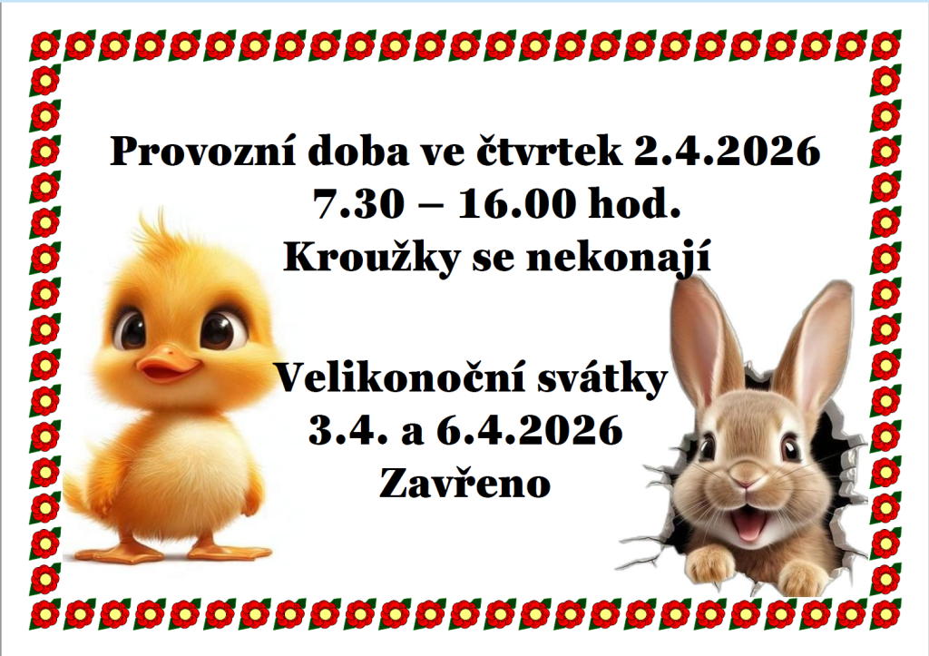 Velikonoční provoz DDM 