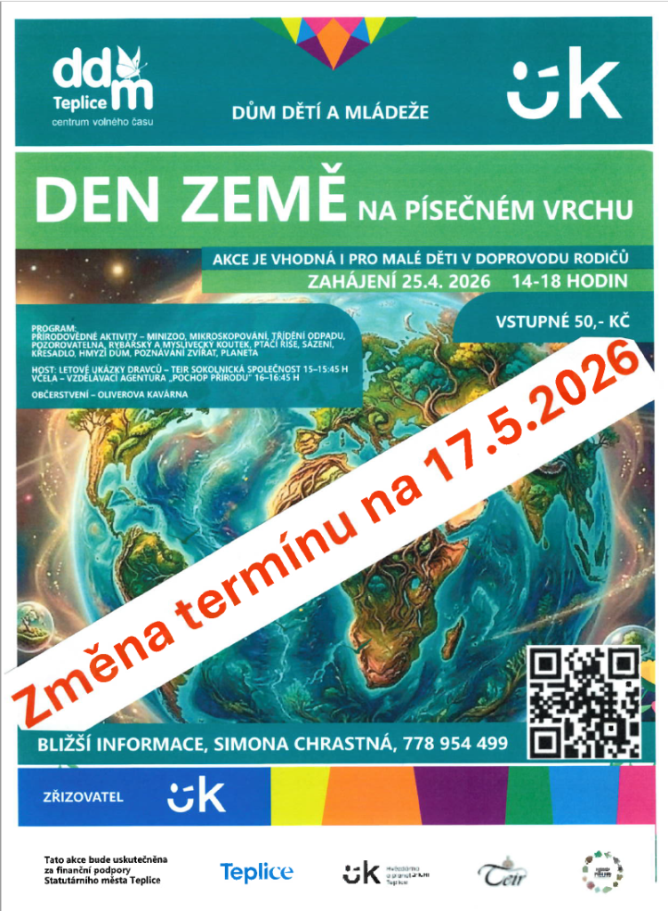 Změna termínu - Den Země na Písečném vrchu