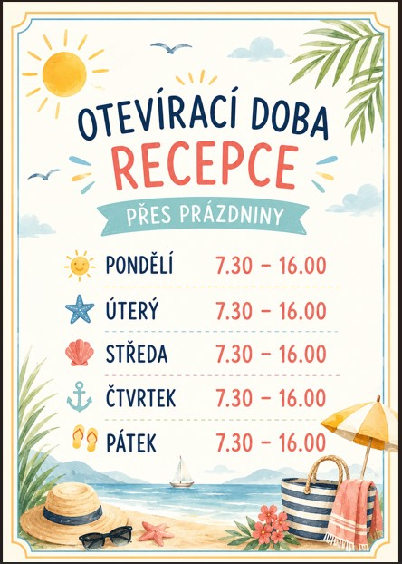 Prázdninový provoz recepce