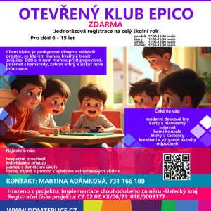 Otevřený klub EPICO opět otevřen