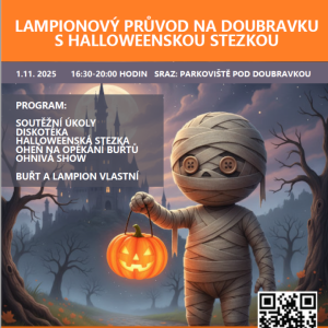 Lampionový průvod na Doubravku s halloweenskou stezkou
