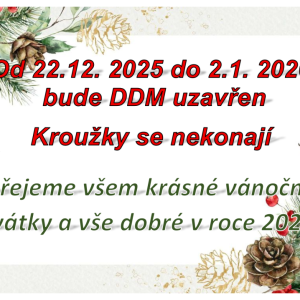 Provoz DDM během vánočních svátků