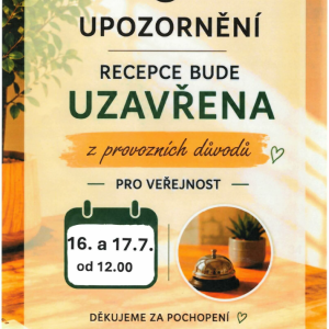 Upozornění pro návštěvníky 