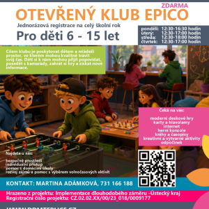 Otevřený klub EPICO  otevřen
